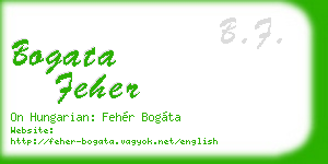 bogata feher business card